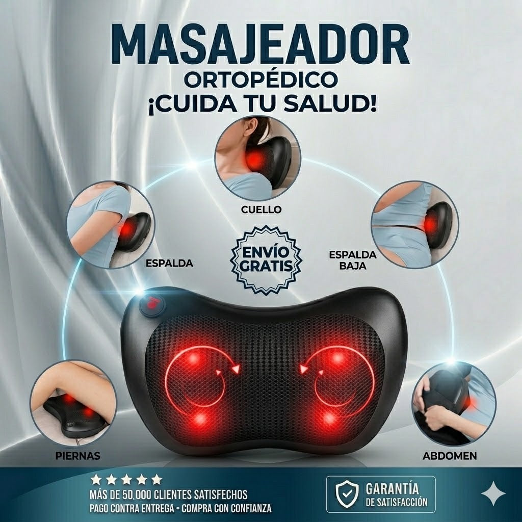 Cojín masajeador eléctrico Shiatsu