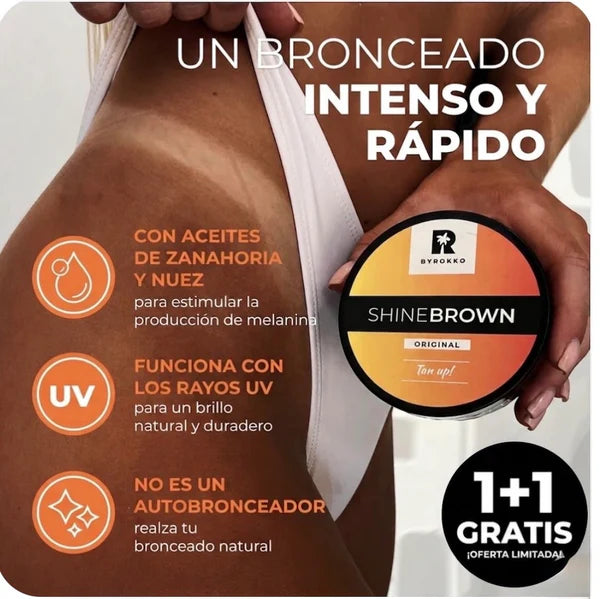 Crema Acelerador Bronceadora Shine Brown OFERTA 2x1